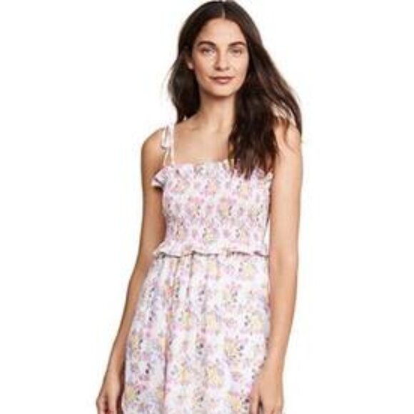 Kos Resort Floral Smocked Tie Strap Maxi Dress - Picture 2 of 6